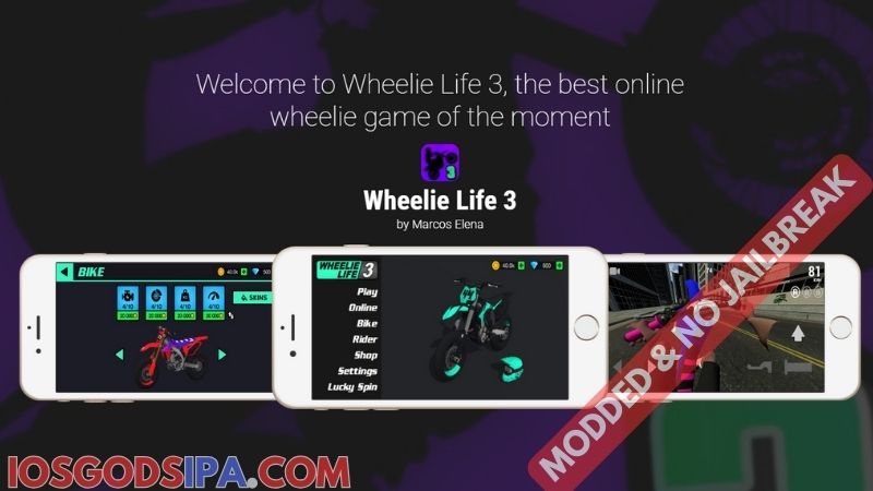 Wheelie Life 3 MOD IPA (Infinite Money/Gems, All Unlocked)